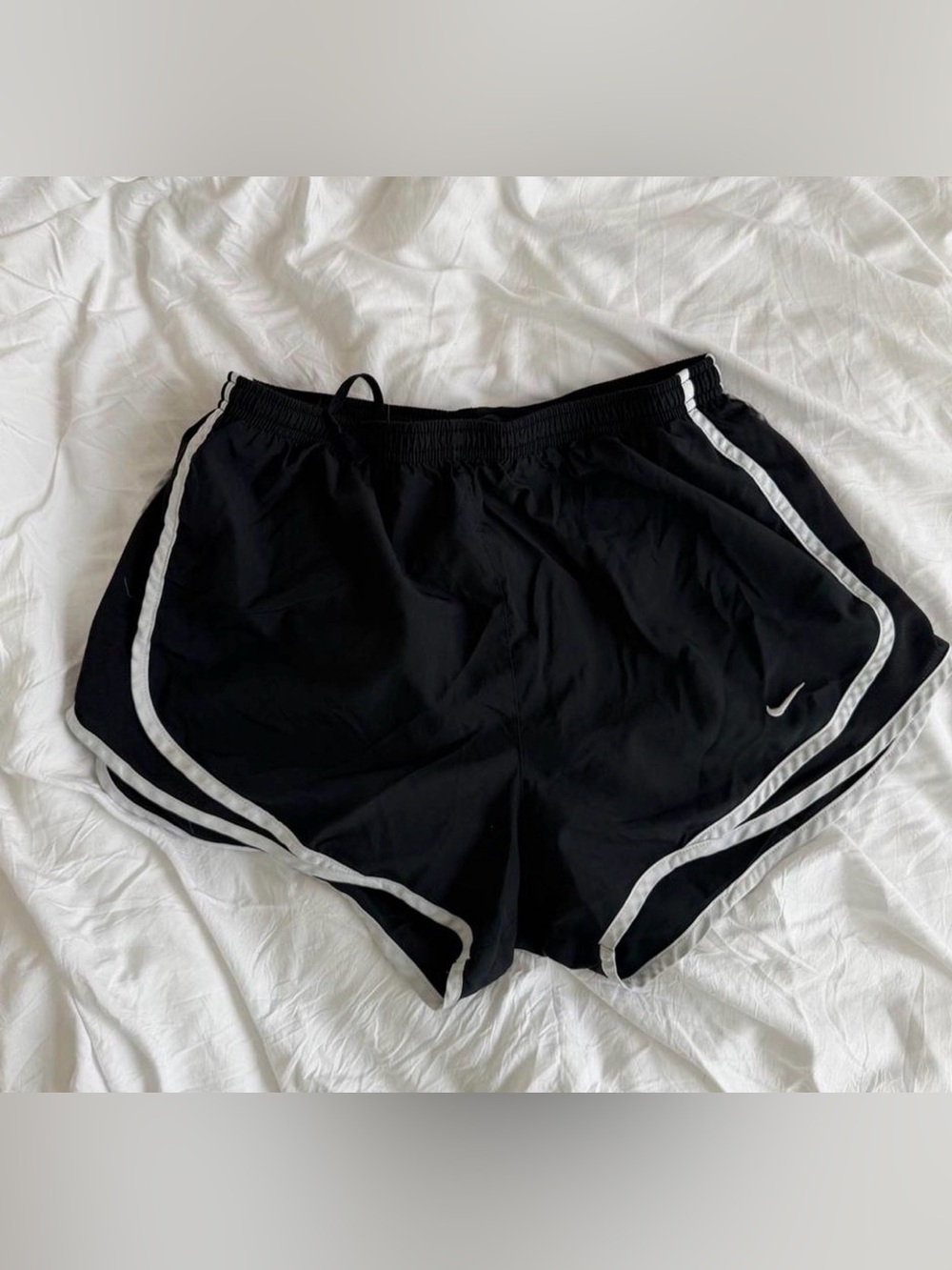 Nike Black Women's Running Shorts with White Trim
